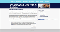 Desktop Screenshot of informatika-erettsegi-felkeszites.hu